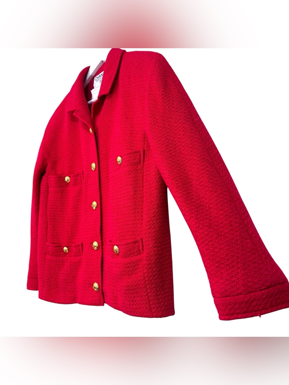 Chanel Boutique Authentic Tweed Wool Skirt Blazer Suit Set Size 36 or 4 - Picture 3 of 16